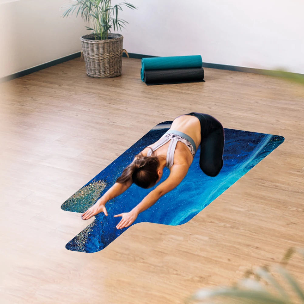 Rubber Fitness Yoga Mat, Anti-Slip Pilates Gymnastics Mat.