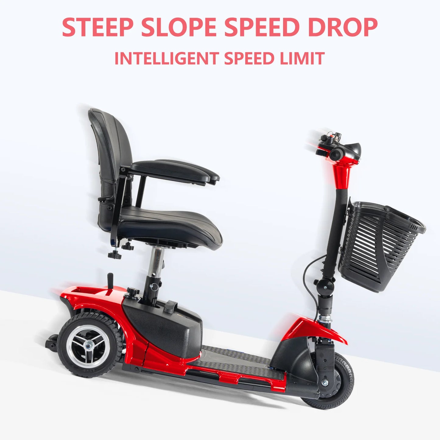 3 Wheel Folding Mobility Scooter for Seniors, Electric Powered Wheelchair Device