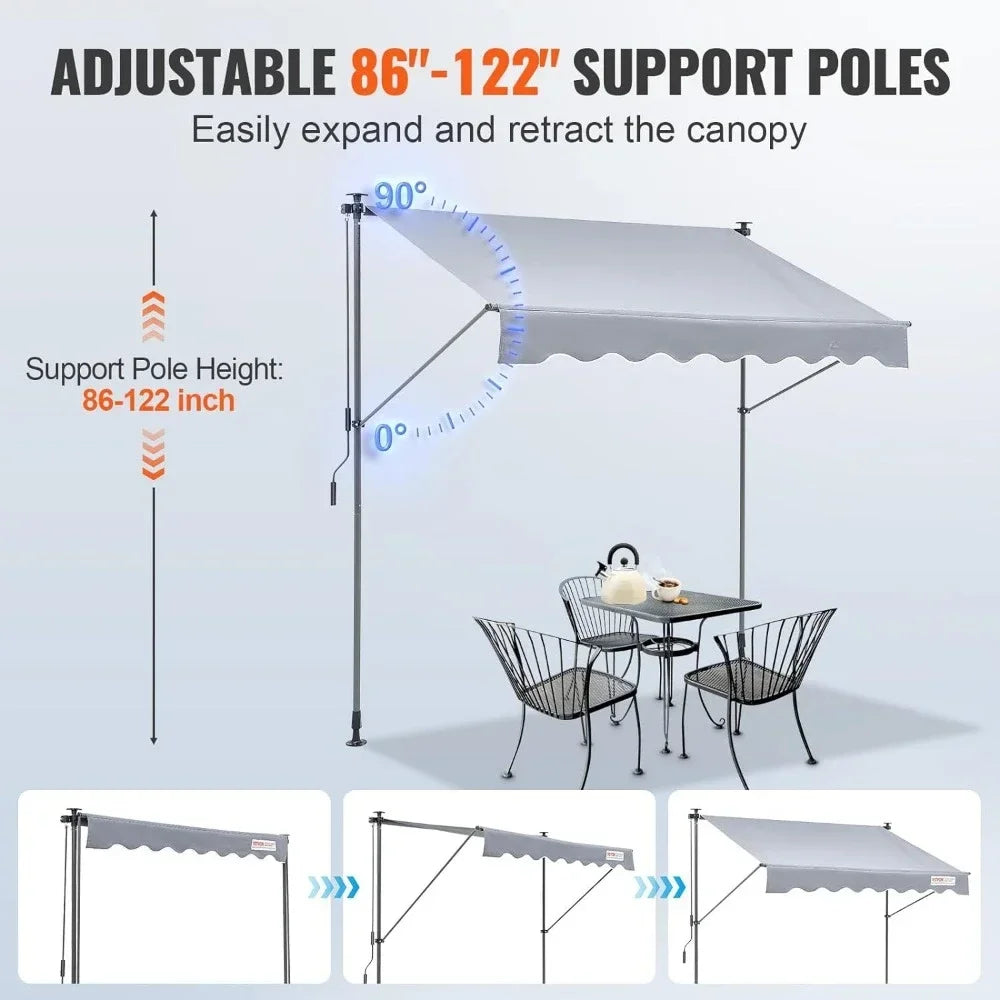 Outdoor Retractable Terrace Awning Tent