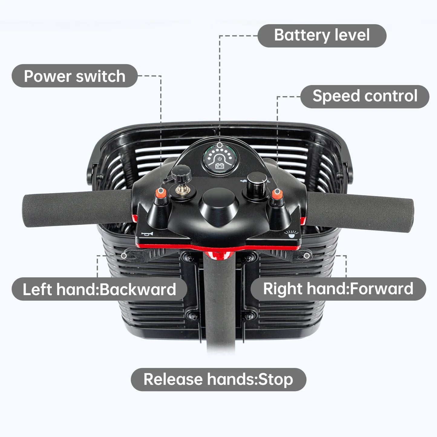 3 Wheel Folding Mobility Scooter for Seniors, Electric Powered Wheelchair Device