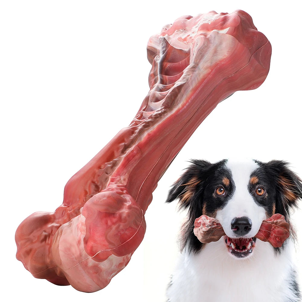 Large Dogs Bone-Shaped Indestructible Dog Toys, Teeth Cleaning.