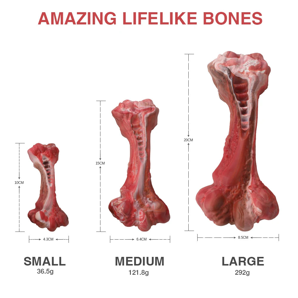 Large Dogs Bone-Shaped Indestructible Dog Toys, Teeth Cleaning.