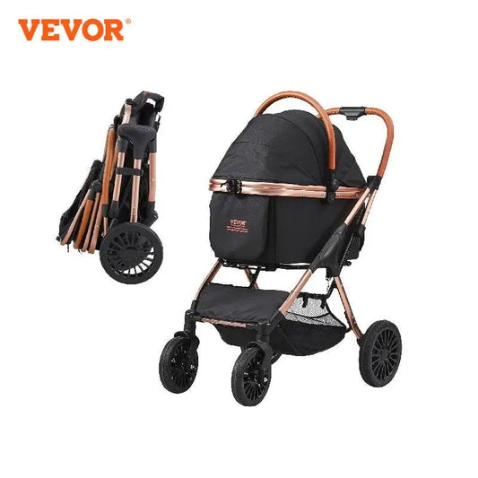 66 lbs Pet Stroller Foldable Dog Puppy Stroller with Brakes