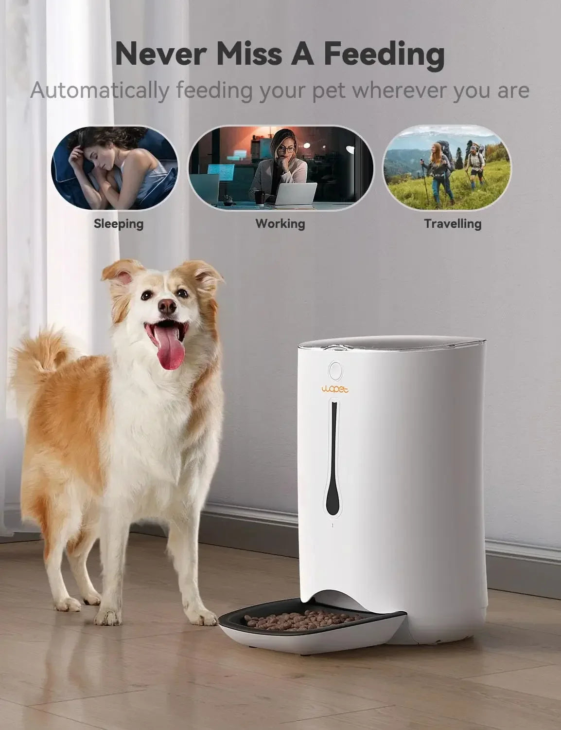 Automatic Dog Feeder, 7L Pet Food Dispenser for Cats and Dogs.